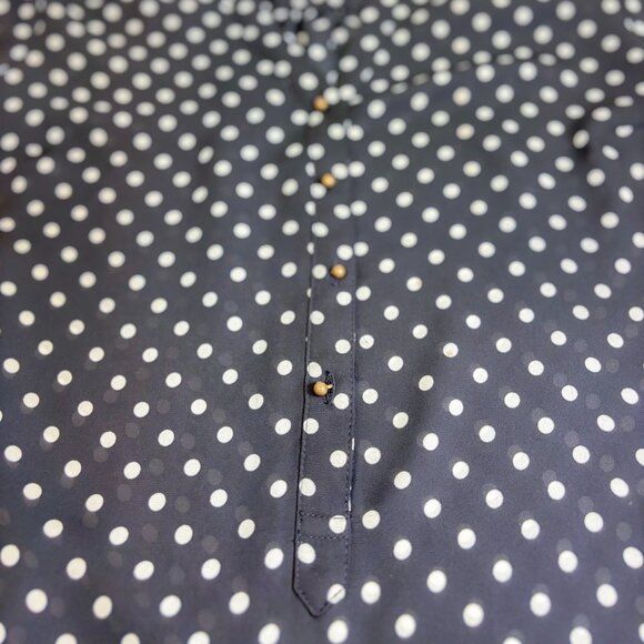 Lauren Conrad Polkadot Woman's Blouse Classy Shirt Top - Picture 4 of 12